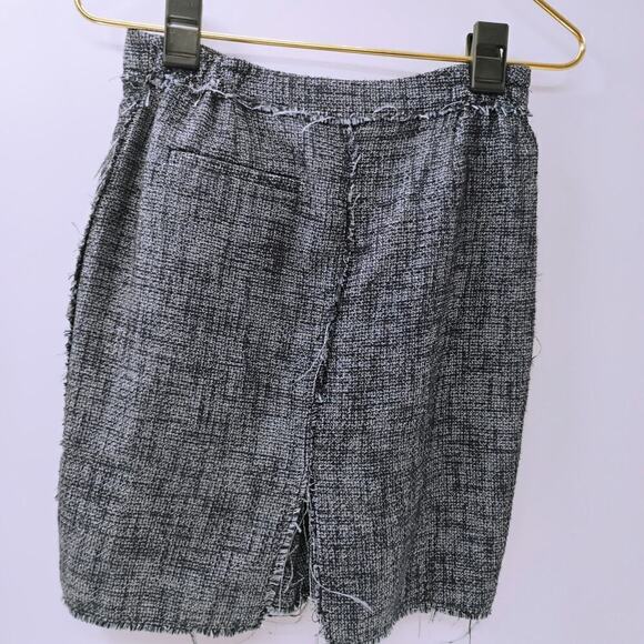 ALEXANDER McQUEEN Tweed Wrap Pleated Skirt with Belt Dark Gray size 38 F/S EUC - Picture 11 of 16